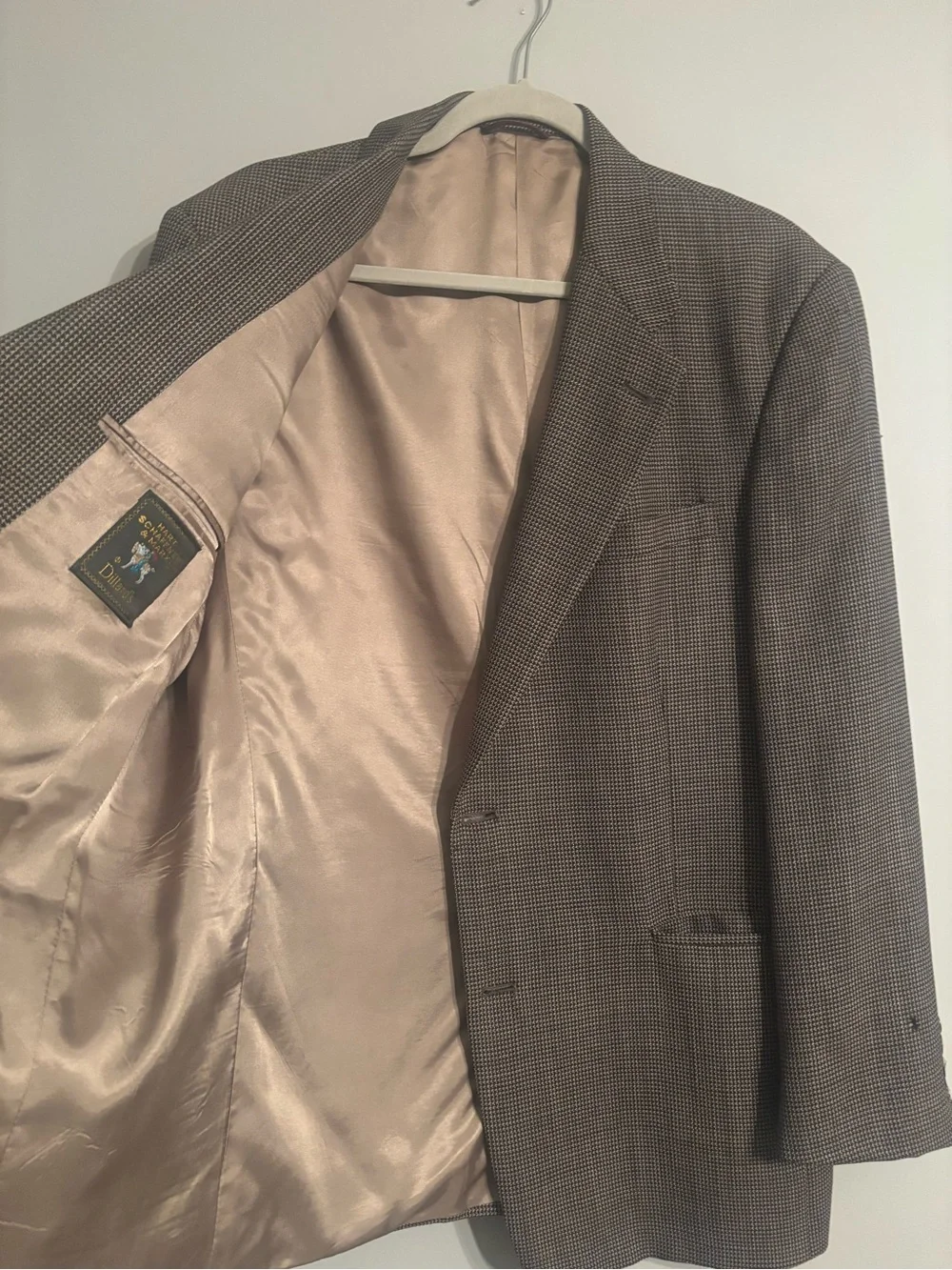 Hart Schaffner Marx Brown Houndstooth Sport Coat